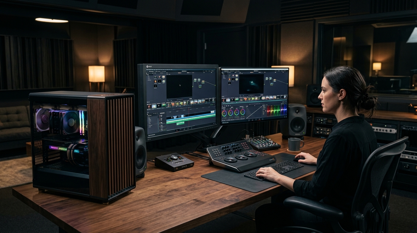 Xaxify Custom Workstation in Film Studio Setup